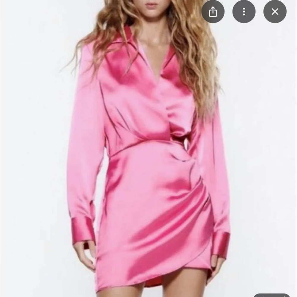 ZARA Satin Effect Dress